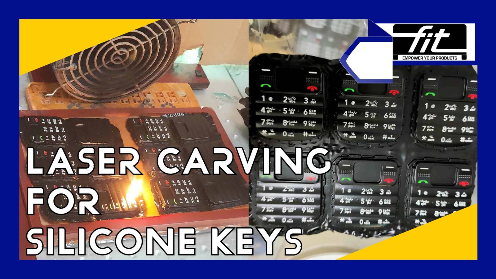 Laser etching for silicone keys